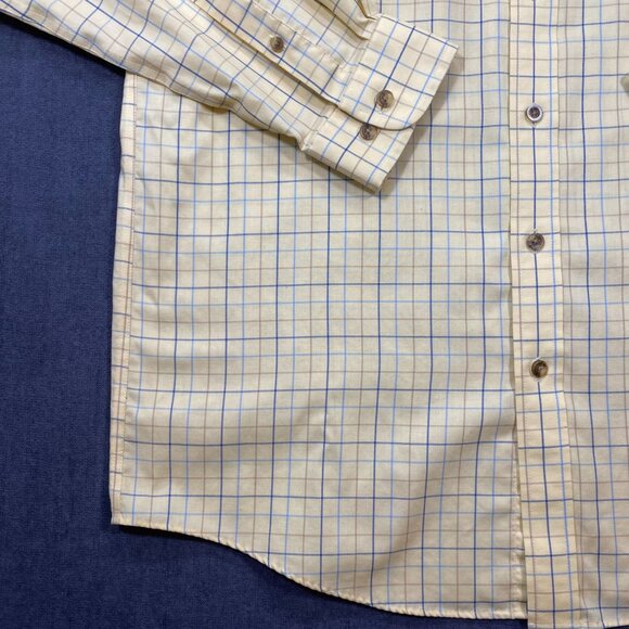 L.L.Bean Mens Yellow Button-Down Shirt L T Wrinkle-Resistant Slightly Fitted - Picture 7 of 12